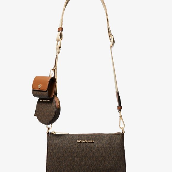 Michael Kors Handbags - Michael Kors Jet Set Logo Crossbody Bag With Case For Apple Airpods Pro®